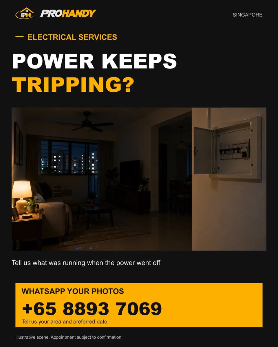 Illustration of a common home repair problem: power keeps tripping?
